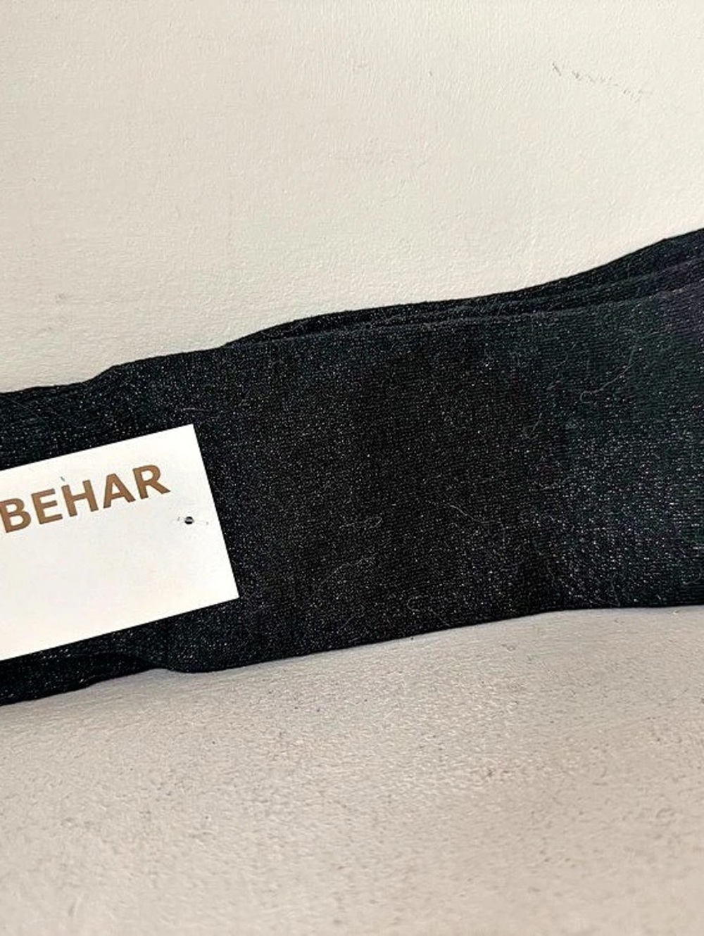 NWT Ike Behar Black Cotton Blend Socks Women 7-12 Metallic